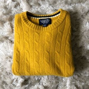 75% Wool - Mustard Yellow Crewneck Sweater